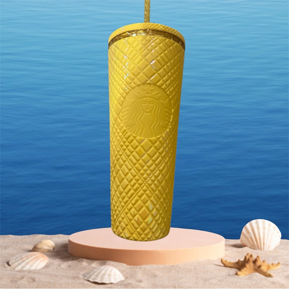 Starbucks Yellow Textured Tumbler